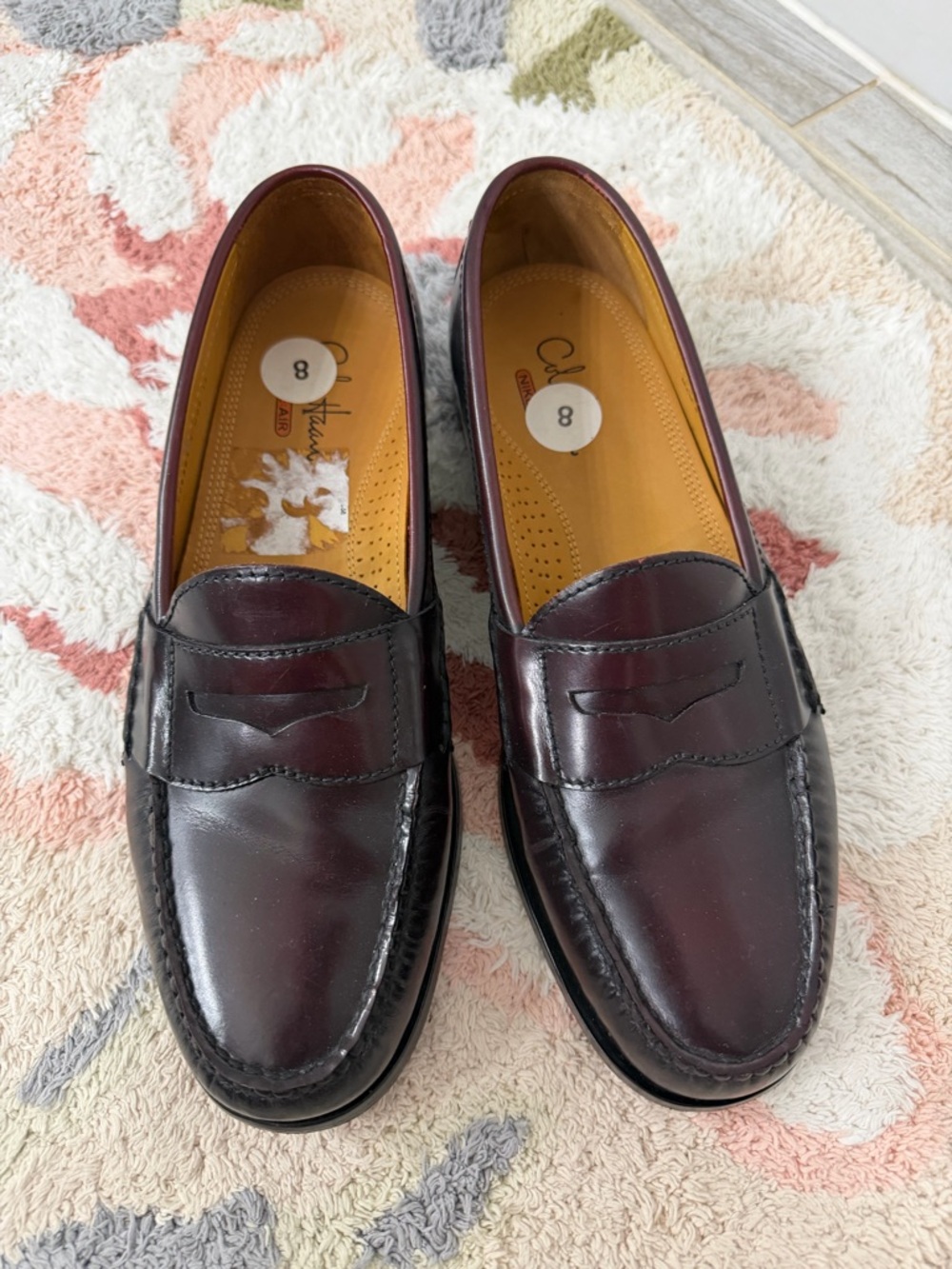Cole Haan Nike collab classic burgundy penny loafers